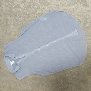 H&M Striped Sleeveless Button Down